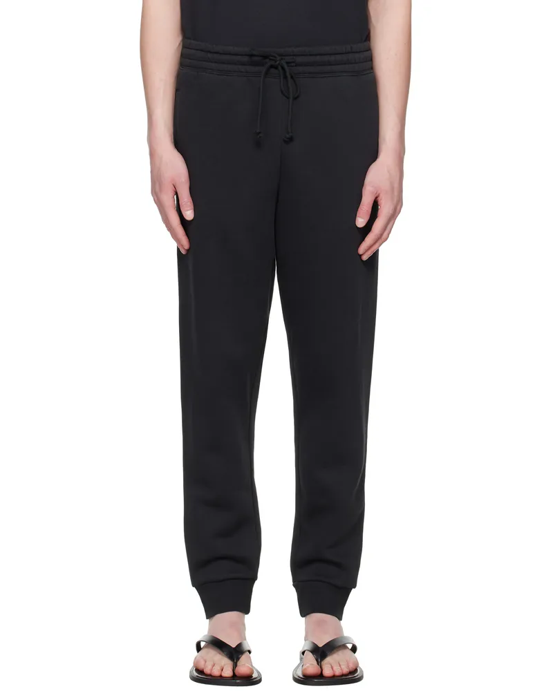 SKIMS Black Fleece Lounge Tapered Sweatpants Washed