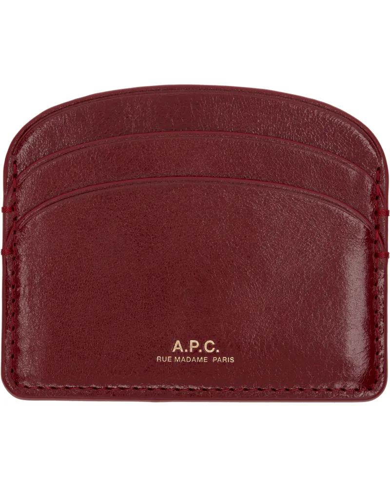A.P.C. Red Demi-Lune Card Holder Gaa