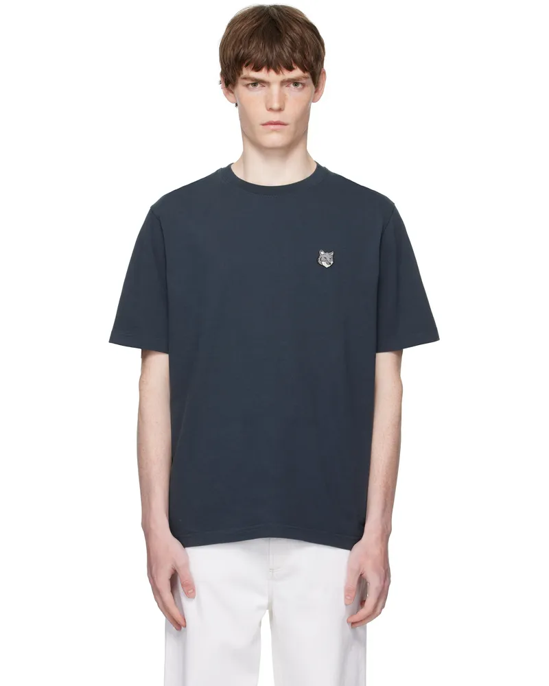 Kitsuné Navy Fox Head Patch Comfort T-shirt 0413-classic