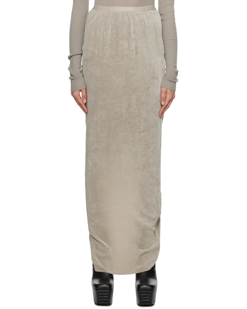 Rick Owens Off-White Pillar Maxi Skirt 08