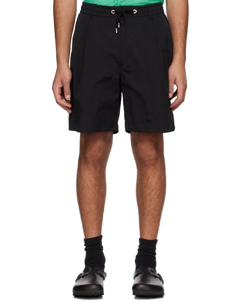 SOLID HOMME Black Drawstring Shorts 206b