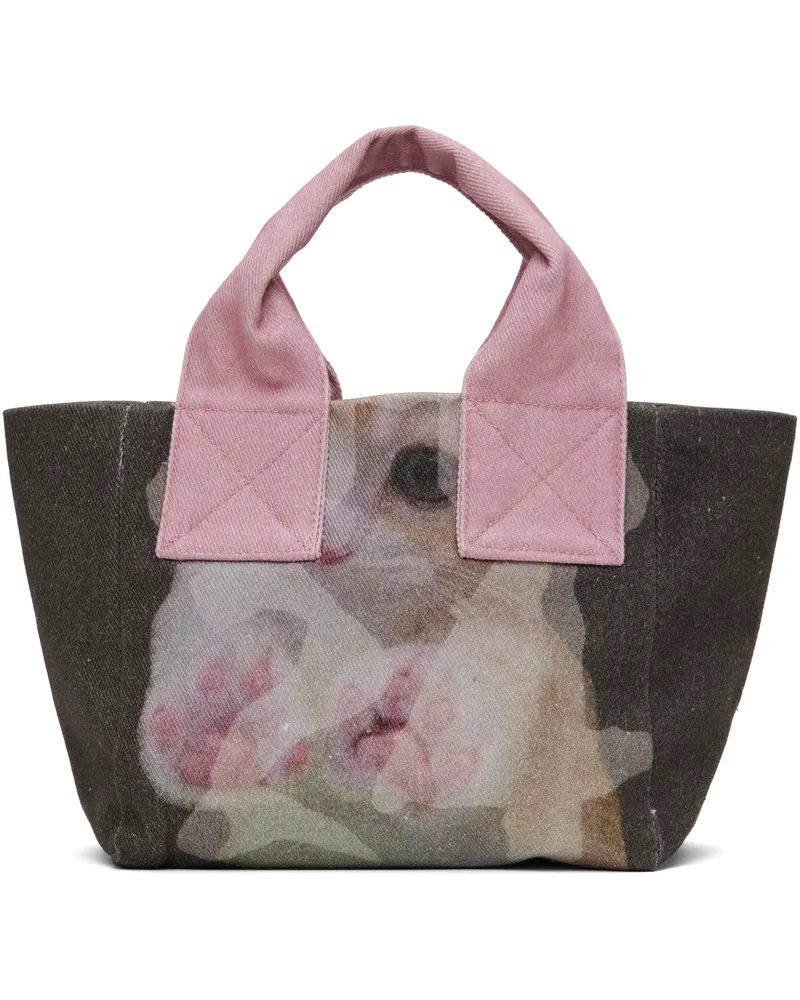 OTTOLINGER Gray & Pink Mini Tote Cat