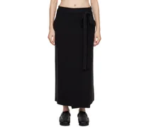 Black Apron Maxi Skirt