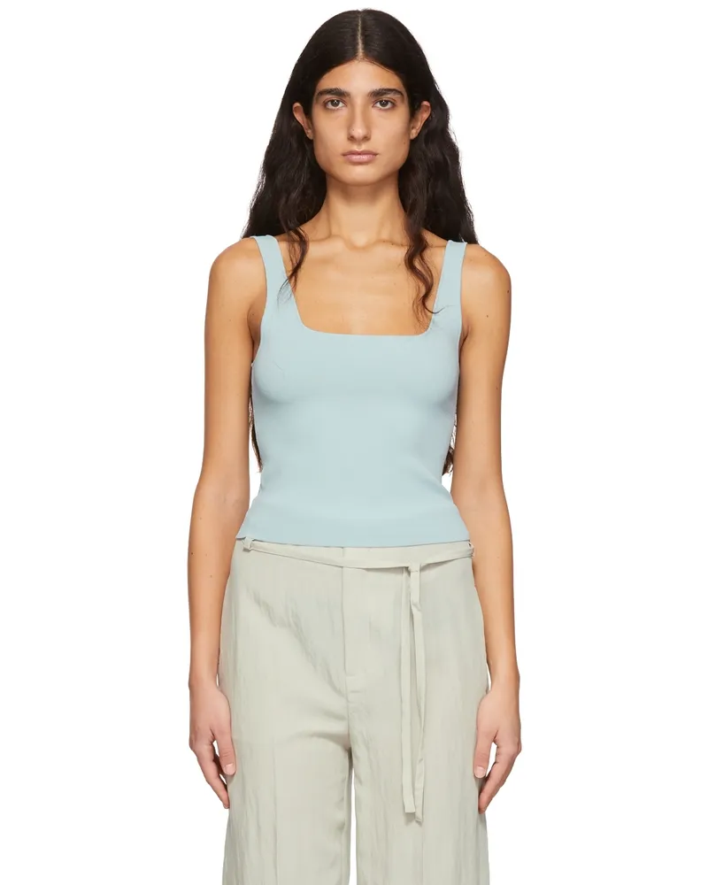 Vince Blue Viscose Tank Top Pale