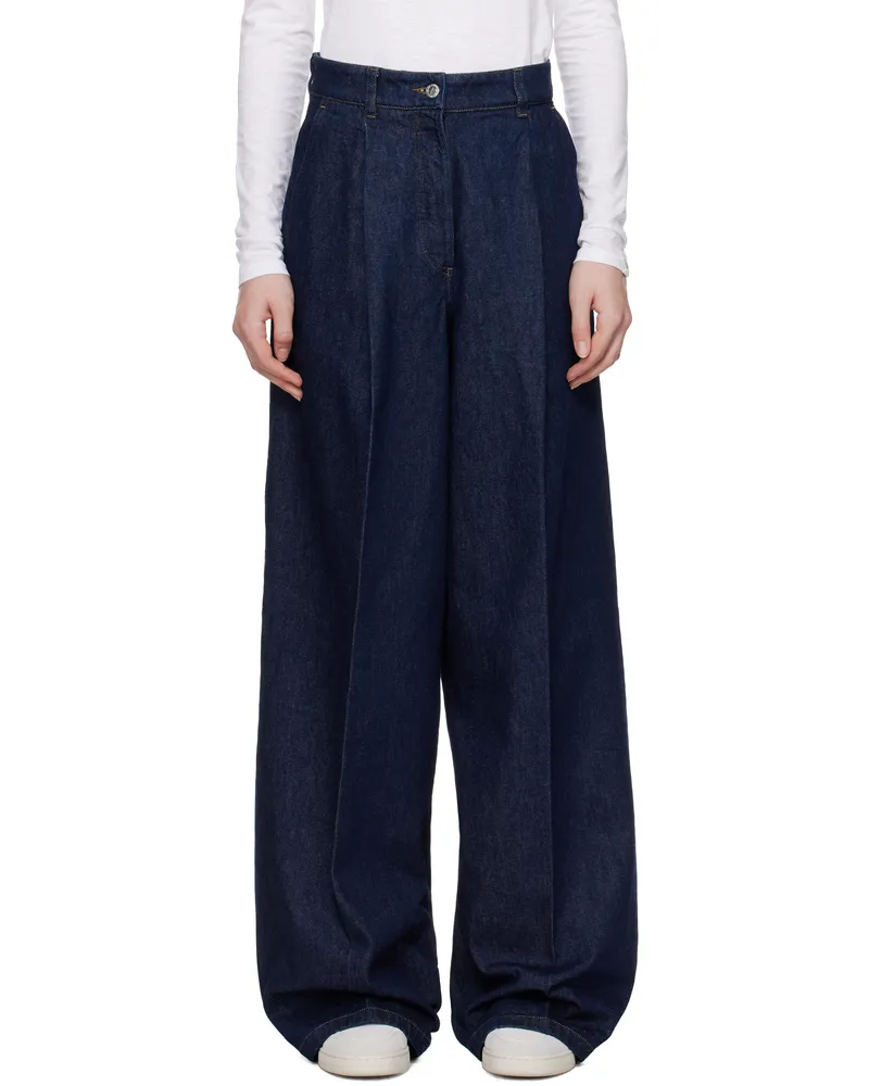A.P.C. Navy Anastasia Barbieri Edition Azzurra Jeans Ial