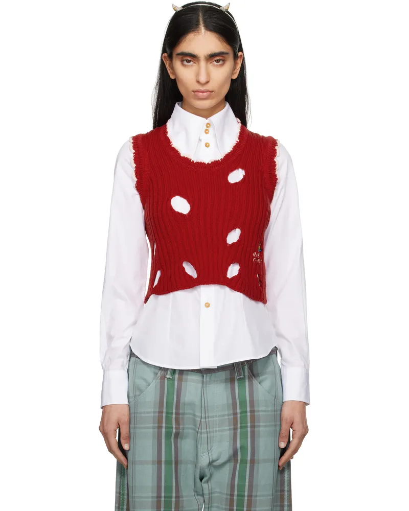 Vivienne Westwood Red Slash Tank Top H401
