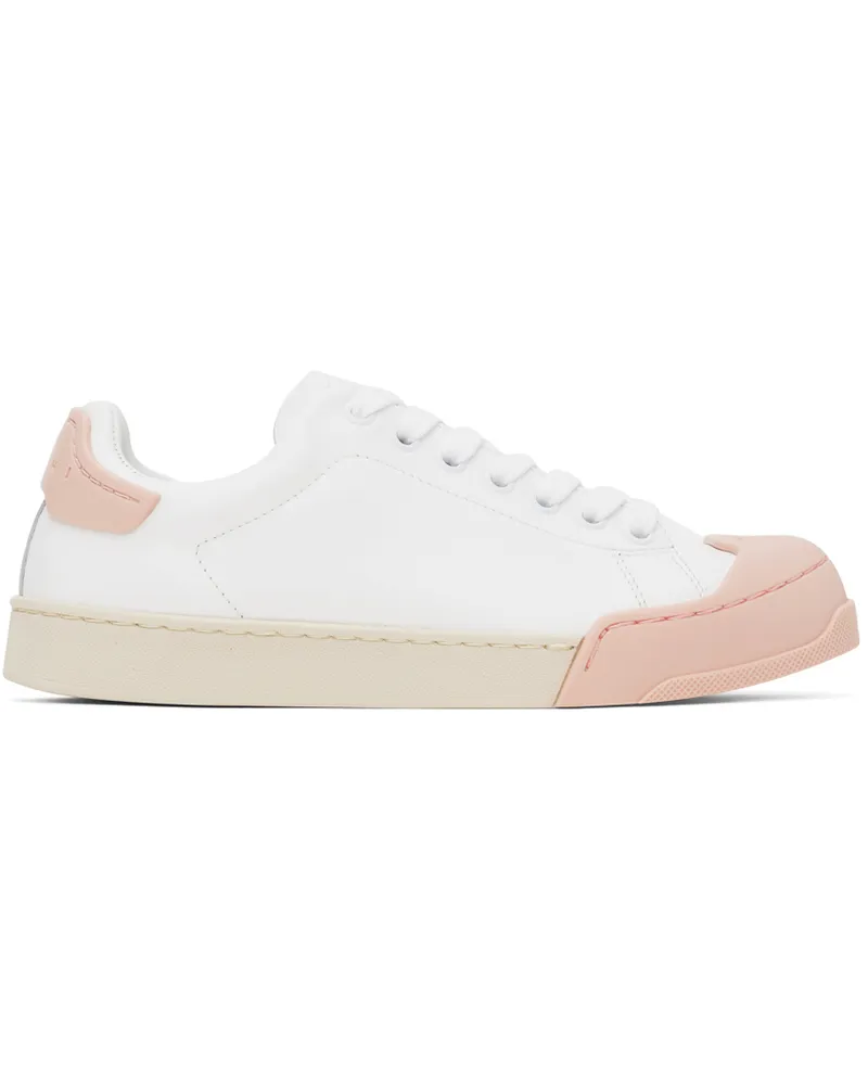 Marni White & Pink Dada Bumper Sneakers Zo448