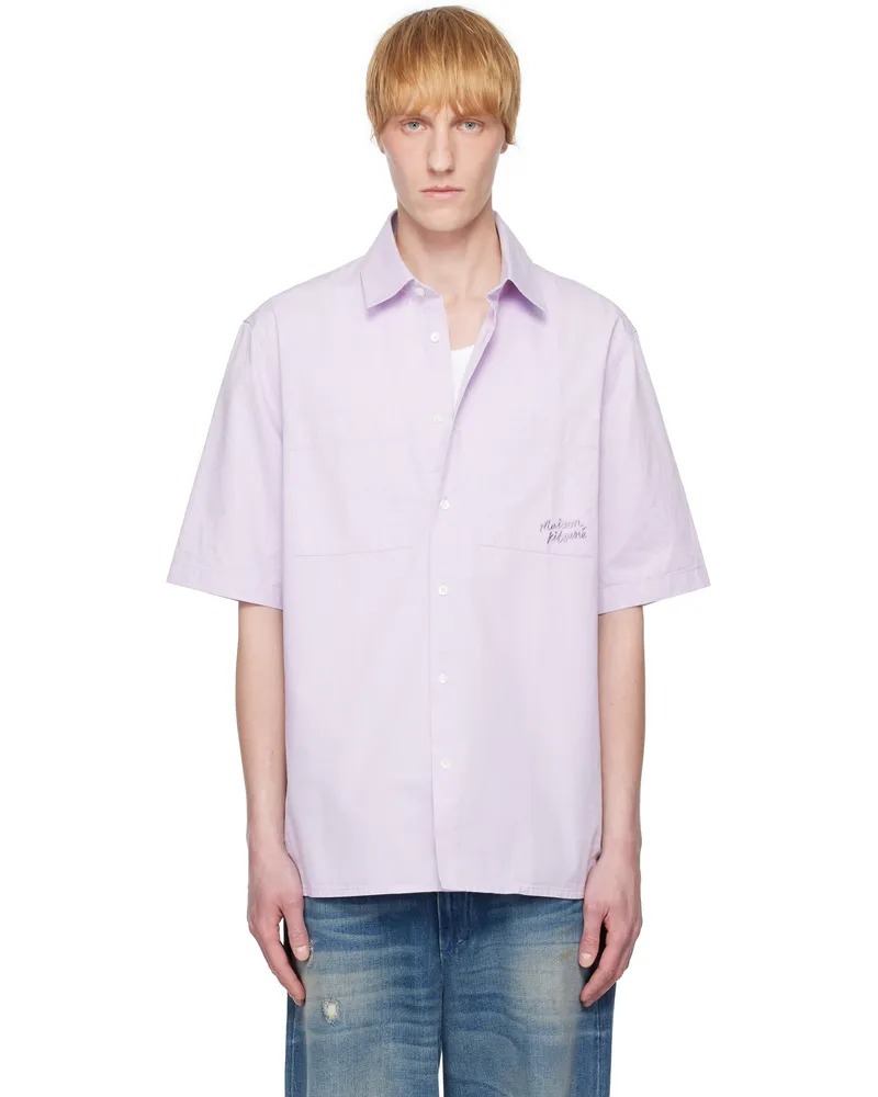 Kitsuné Purple Relaxed Short Sleeve Shirt 0173