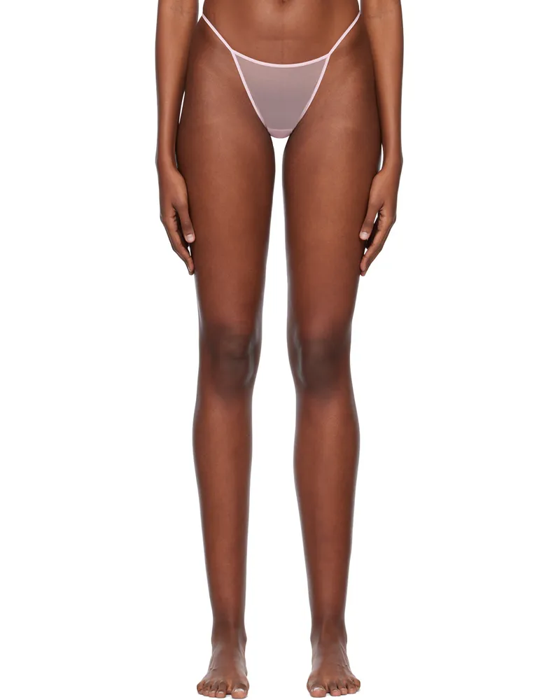 Nensi Dojaka Pink Sheer Briefs Blossm