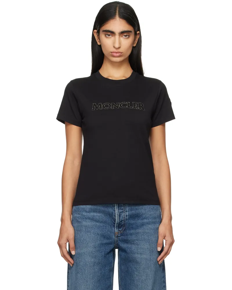 Moncler Black Maglia Manica Corta T-shirt 999