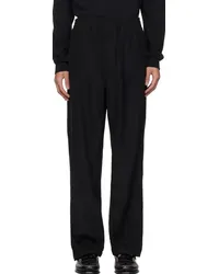 AURALEE Black Crinkled Lounge Pants Black