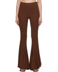 16ARLINGTON Brown Thea Flare Trousers Brown