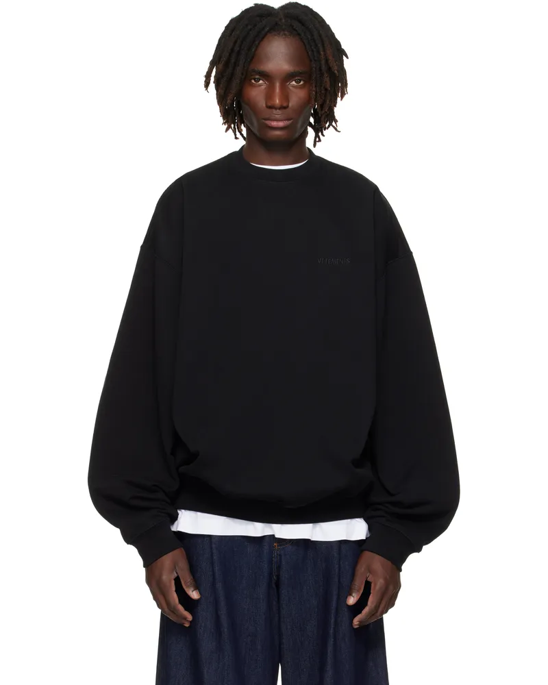 VETEMENTS Black Logo Oversized Sweatshirt Black