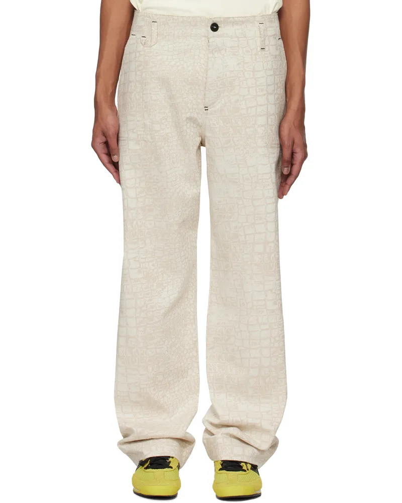 Jacquemus Beige La Croisière 'The Fernando de-Nîmes' Jeans 1jk