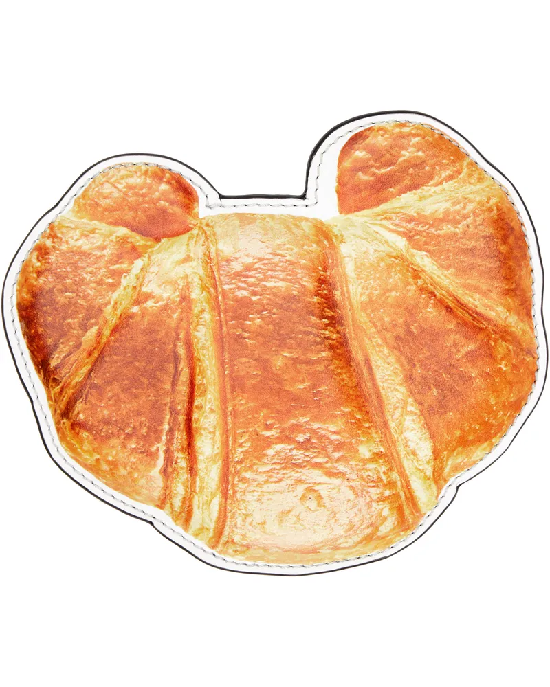 Moschino Beige Croissant Card Holder 10c