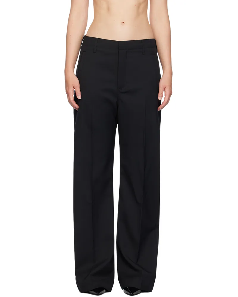 Entire Studios Black Straight-Leg Father Suiting Trousers Black