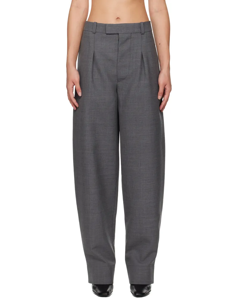 WARDROBE.NYC Gray Hailey Bieber Edition HB Trousers Charcoal
