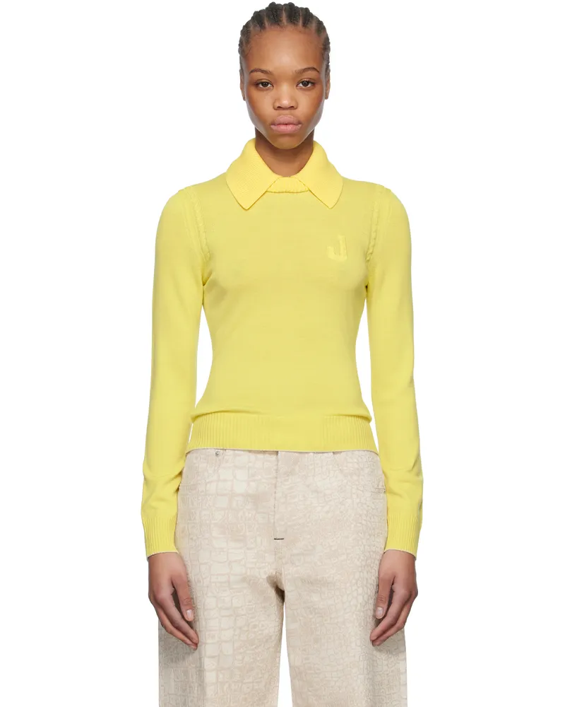 Jacquemus Yellow La Croisière 'The Tricot knit' Polo 250