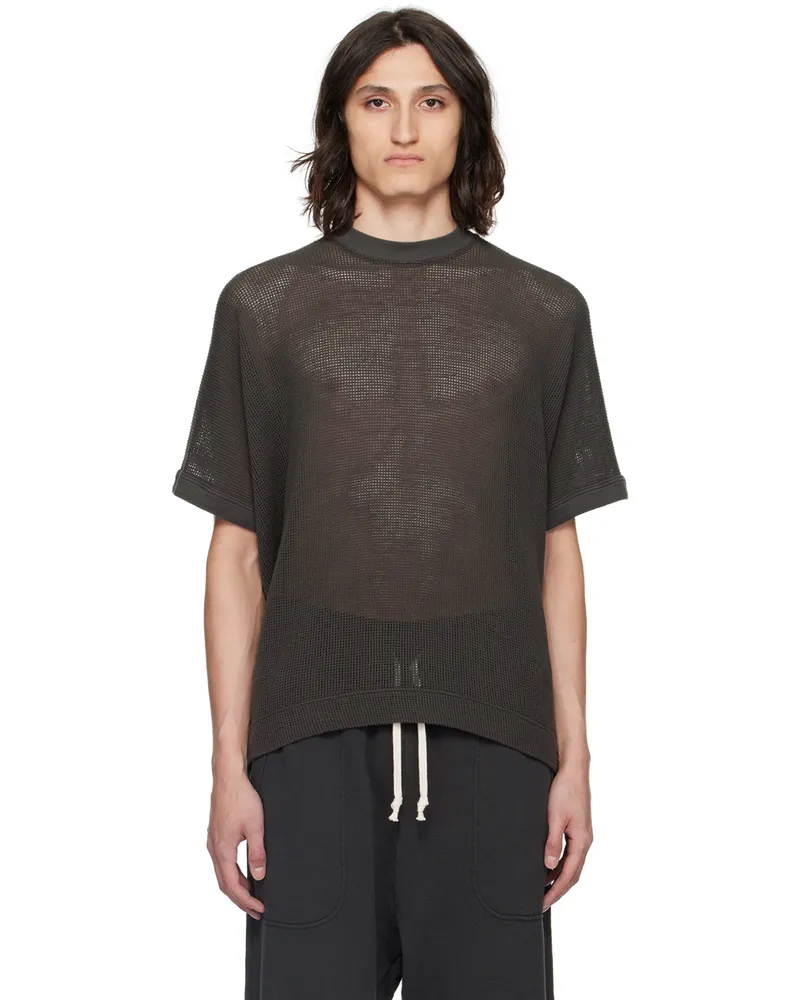 Jan-Jan Van Essche Gray O-Project Loose-Fit T-Shirt Off-black