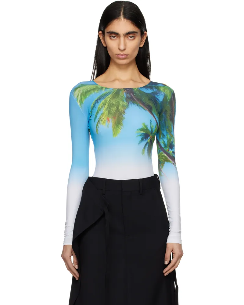 Maison Margiela Blue Archive Print Bodysuit 001s