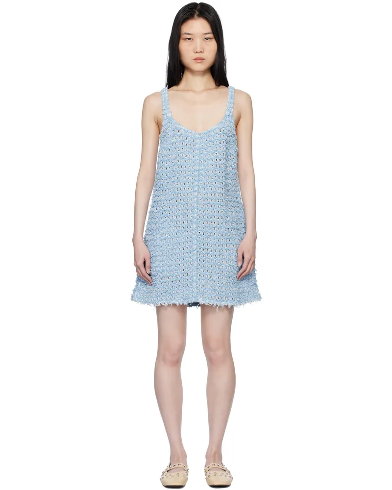 Stella McCartney Blue Bouclé Denim Minidress 4125