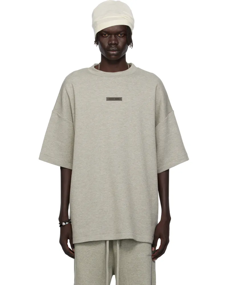 Fear of God Gray 90s Fit Piqué Crewneck T-shirt Concrete