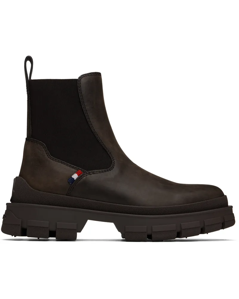 Moncler Brown Hevea Chelsea Boots 257