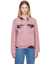 Moschino Pink Faded Denim Jacket Fantasia