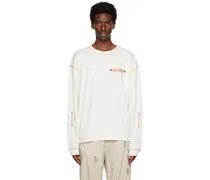 Off-White Contrast Long Sleeve T-Shirt
