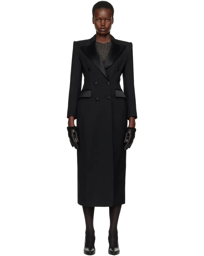 Dolce & Gabbana Black Double-Breasted Tuxedo Coat N0000