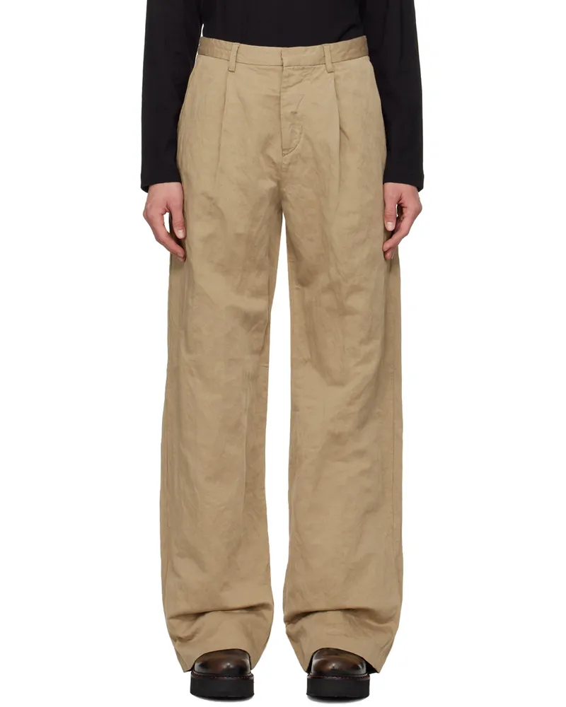 R13 Beige Damon Trousers Khaki