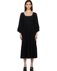 See by Chloé Black Tiered Maxi Dress Black