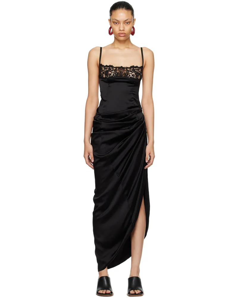 Jacquemus Black Le Chouchou 'La Saudade Longue Brodée' Maxi Dress 990