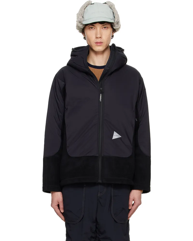 and wander Black Top Fleece Jacket Black010