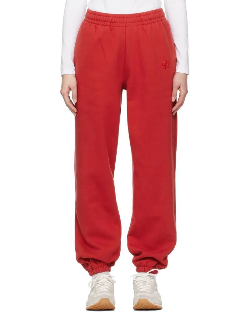 Anine Bing Red Karter Sweatpants Red