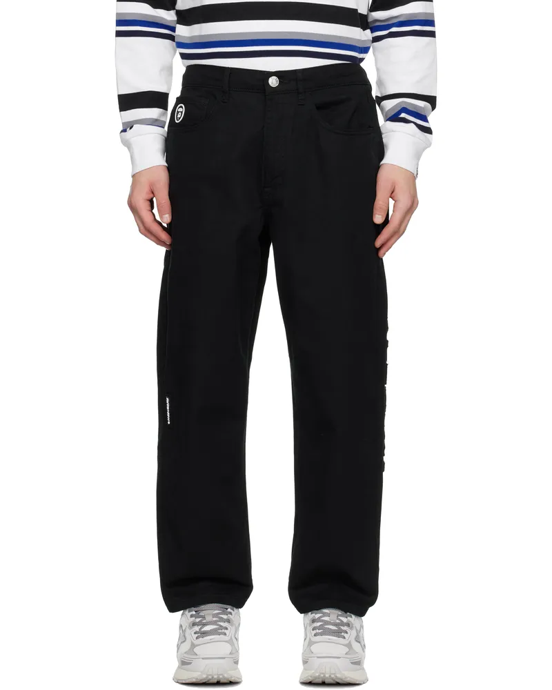 AAPE by A Bathing Ape Black 'AAPE NOW' Jeans Bkx