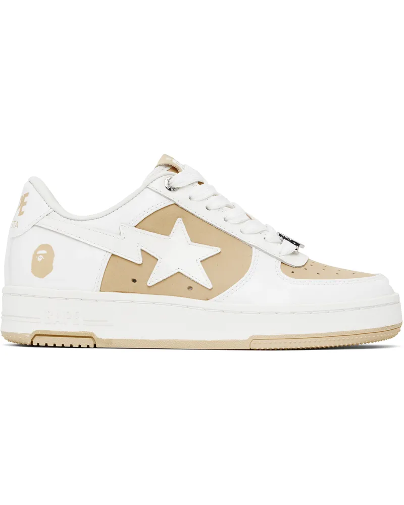 BAPE White & Beige BAPE STA #6 Sneakers Beige