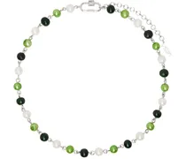 White Gold 'The Single Multi Green Freshwater Pearl' Necklace