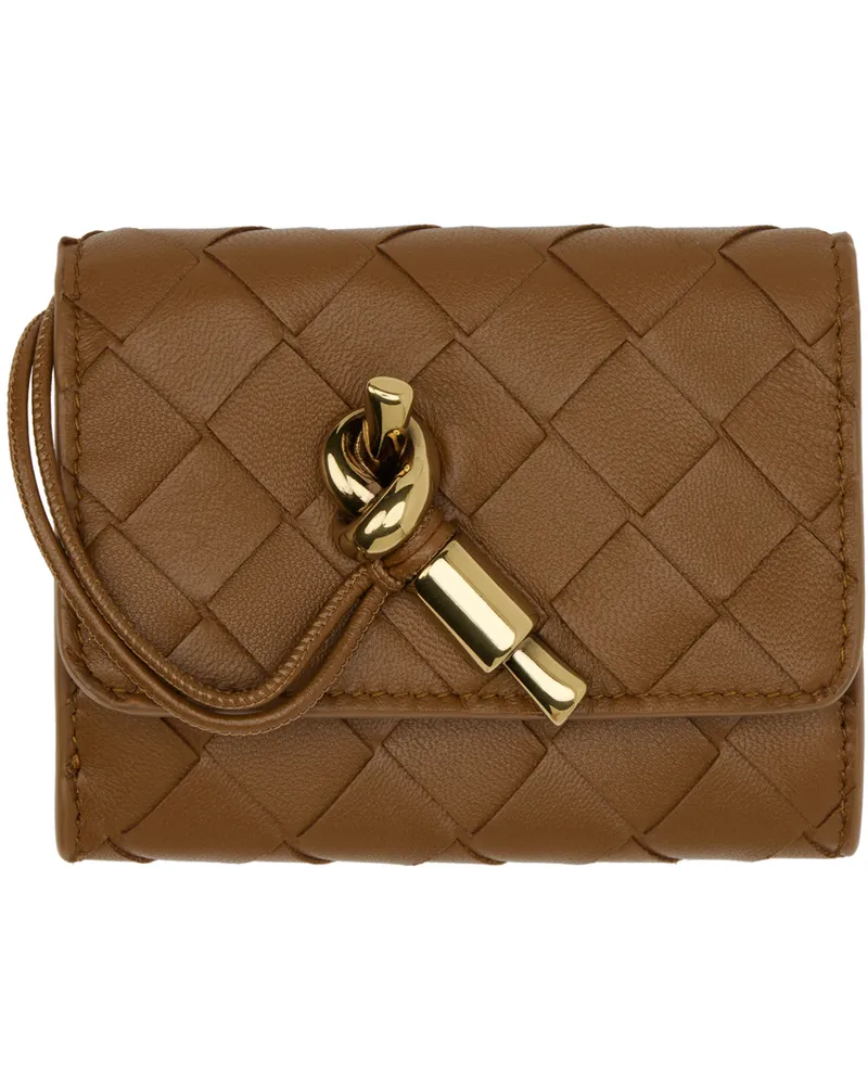 Bottega Veneta Tan Andiamo Small Envelope Card Holder 2599