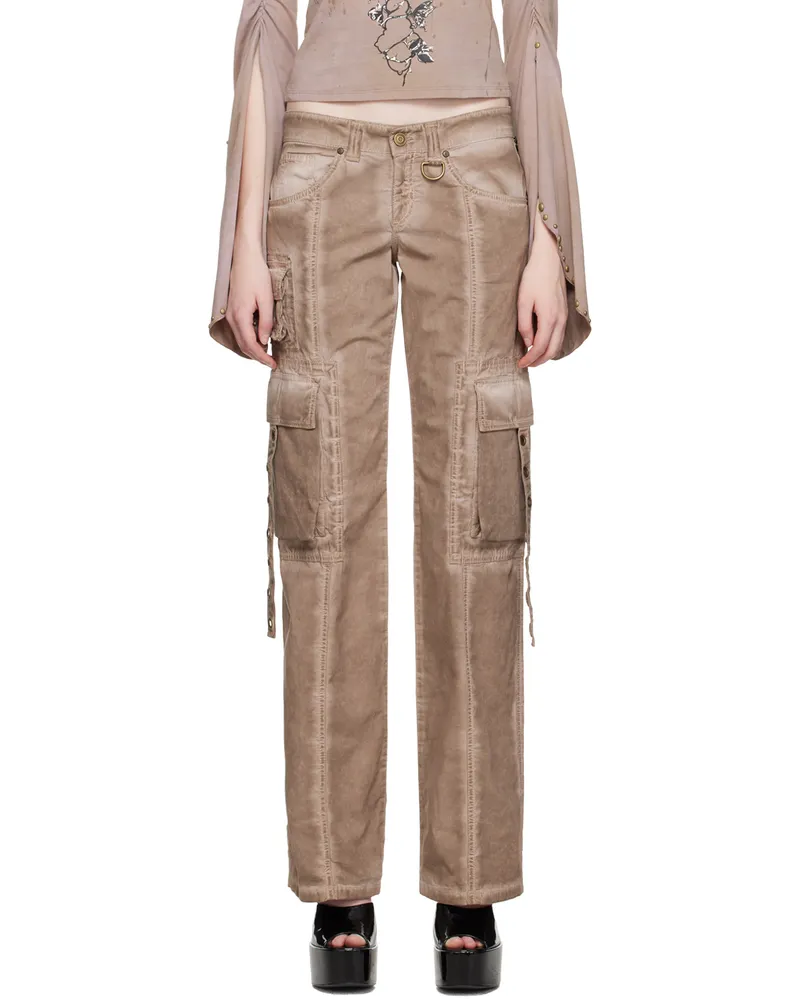 Blumarine Brown Eyelet Trousers N0811