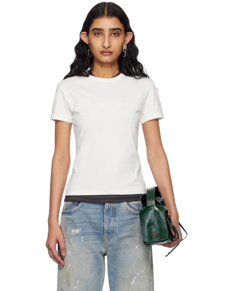 Acne Studios White Logo Fitted T-shirt Aeh