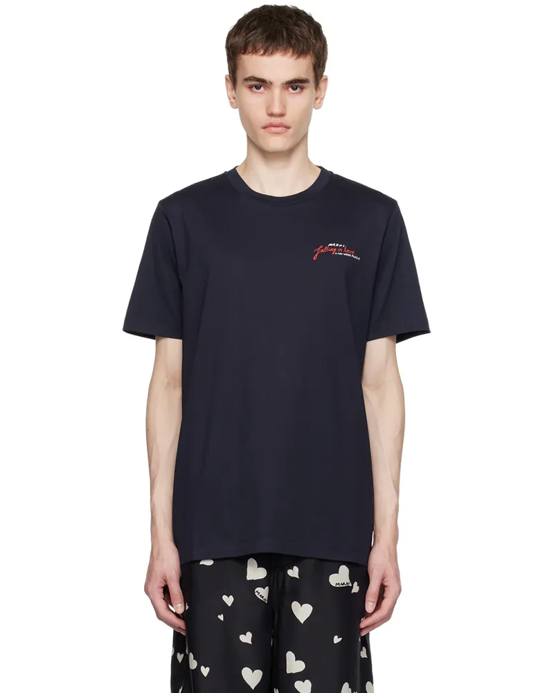 Marni Navy Printed T-Shirt H3b99