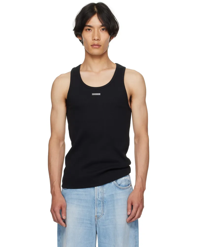 Thierry Mugler Black Logo Tank Top Black