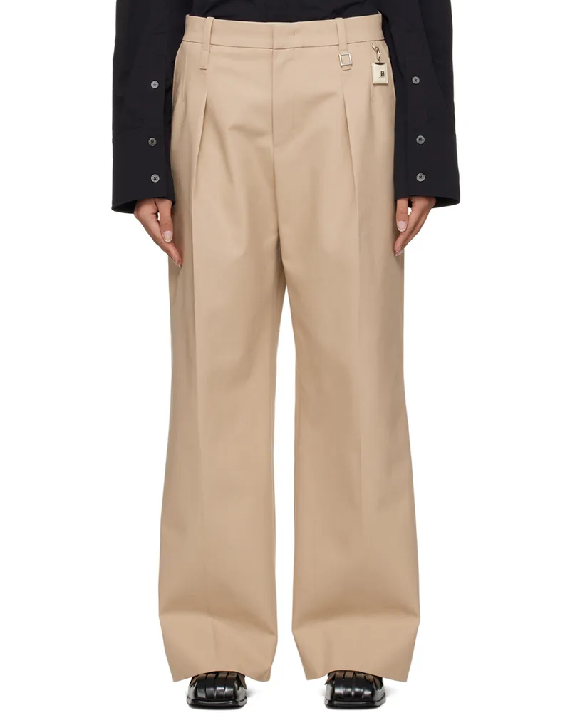 Wooyoungmi Beige Straight Trousers Beige