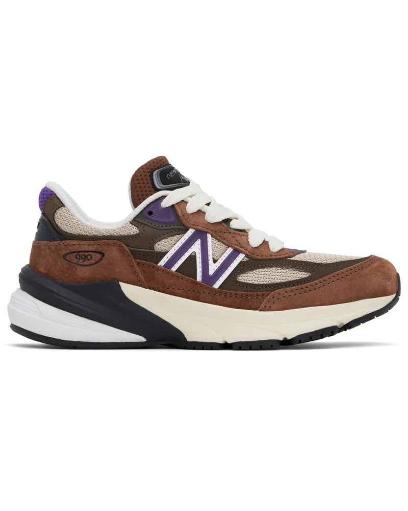 New Balance Brown & Beige Made in USA 990v6 Sneakers Brown