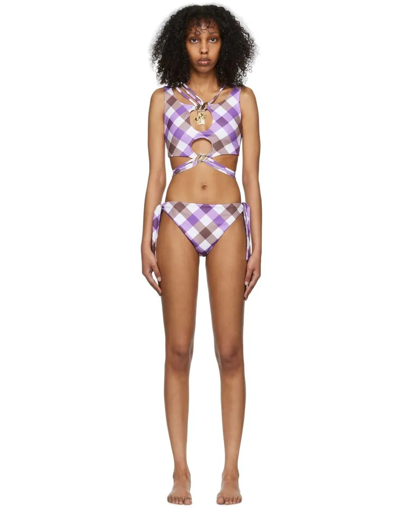 CHOPOVA LOWENA SSENSE Exclusive White Alley Bikini Purple
