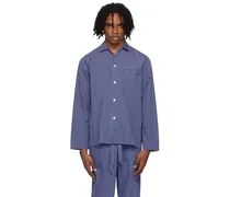 Blue & Brown Long Sleeve Pyjama Shirt