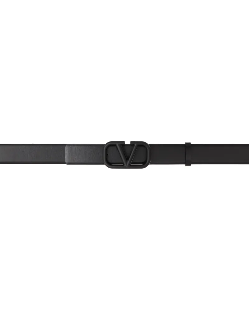 Valentino Garavani Black VLogo Belt 0no
