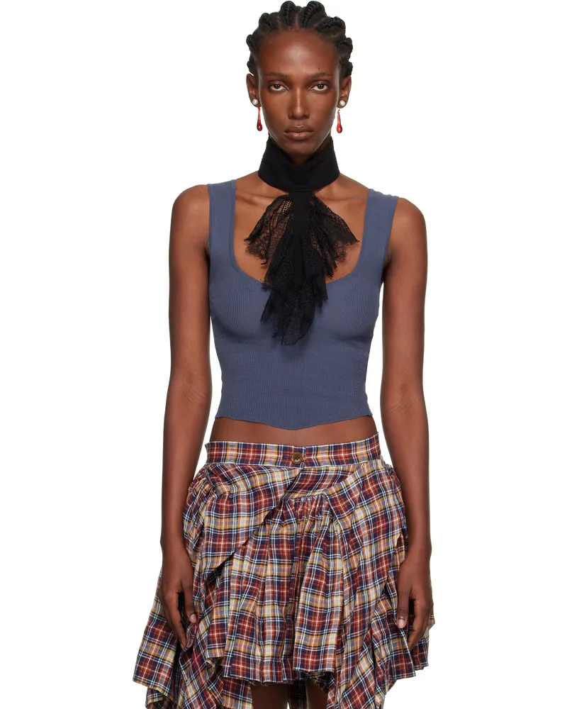 Vivienne Westwood Blue Sole Bodice Tank Top K409