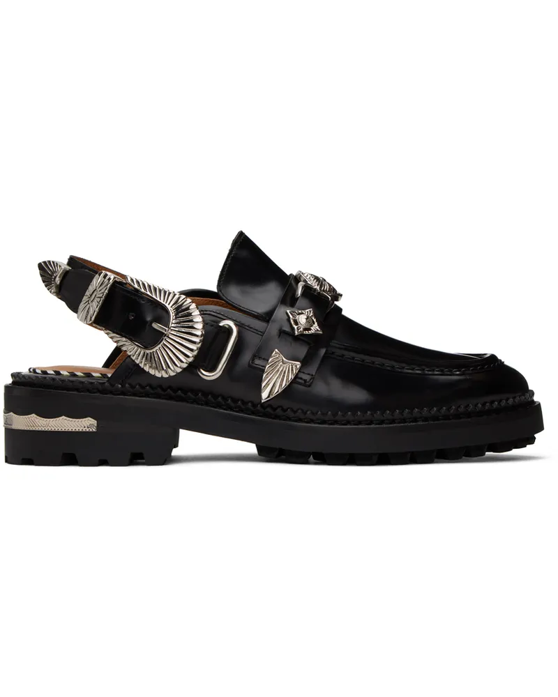 Toga Black Polished Loafers Aj1070